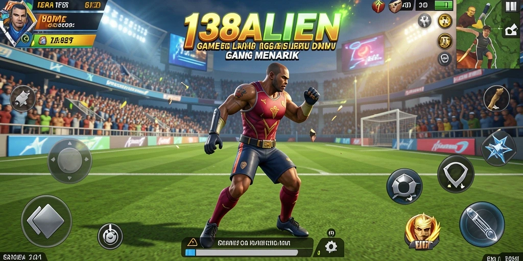 Screenshot utama 138ALIEN menampilkan aksi intens dalam pertandingan olahraga.