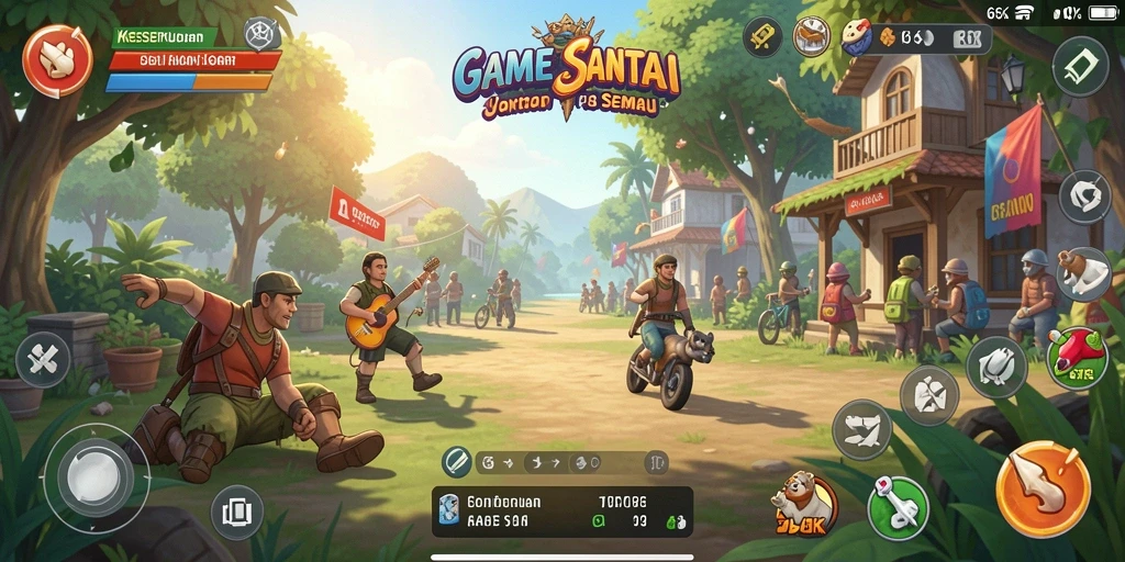 Tampilan gameplay 66K yang menarik dan penuh warna.