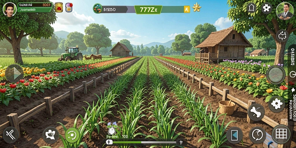 Gameplay pertanian seru dalam 777ZX yang memikat dan interaktif.