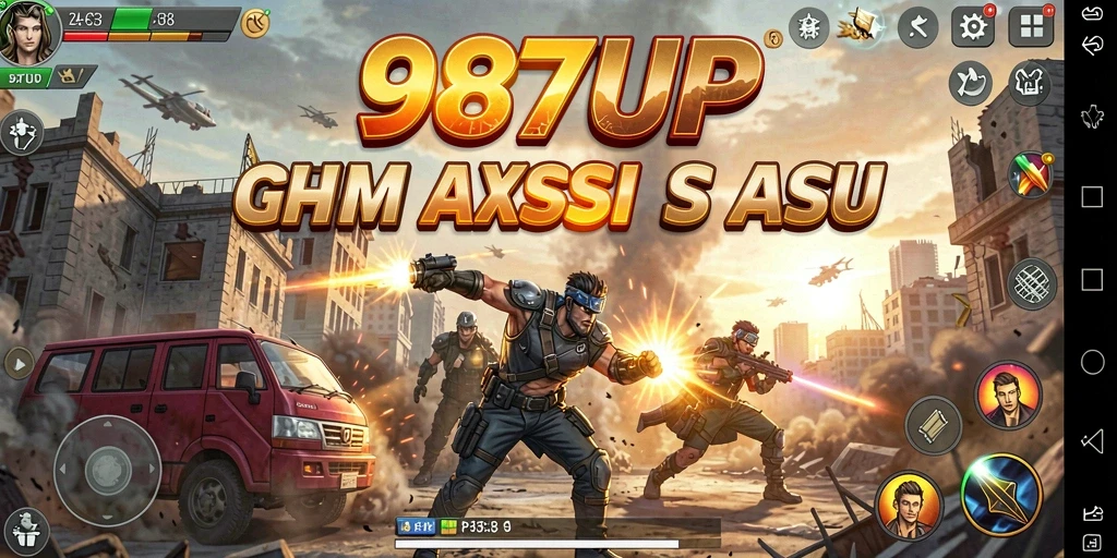 Screenshot 987UP yang menunjukkan aksi mendebarkan dalam gameplay.