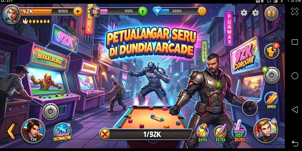 Tampilan gameplay seru di 9ZK yang penuh tantangan.