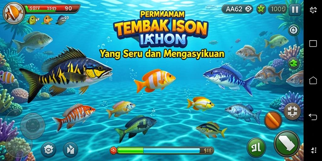 Screenshot gameplay Tembak Ikan yang seru di AA62.