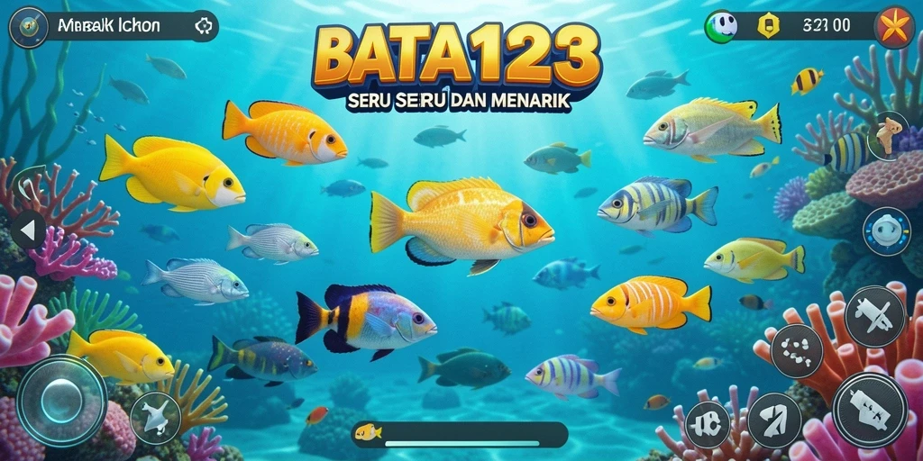 Tampilan gameplay BATA123 dengan aksi menembak ikan yang seru.