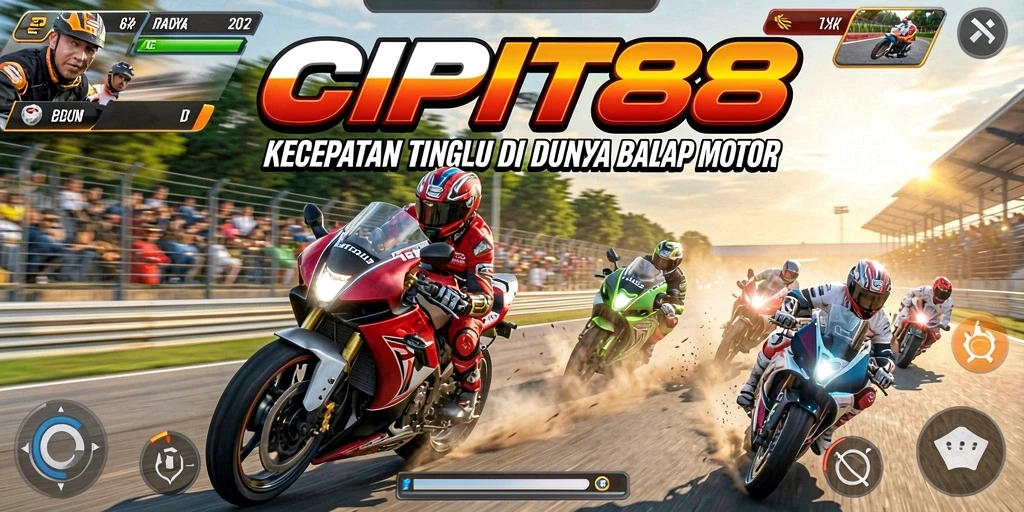 Gameplay seru balap motor di CIPIT88 dengan grafik menakjubkan.