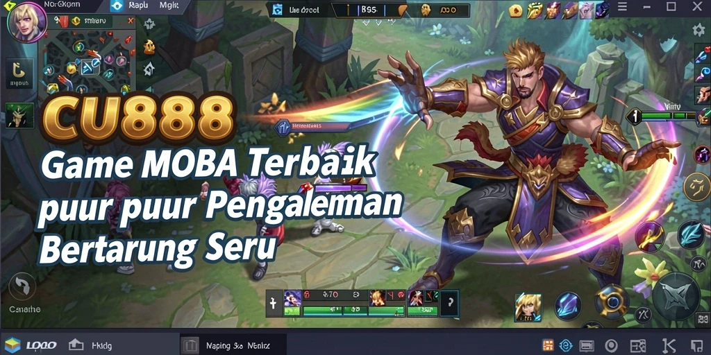 Screenshot gameplay CU888 menunjukkan aksi pertarungan tim yang intens.