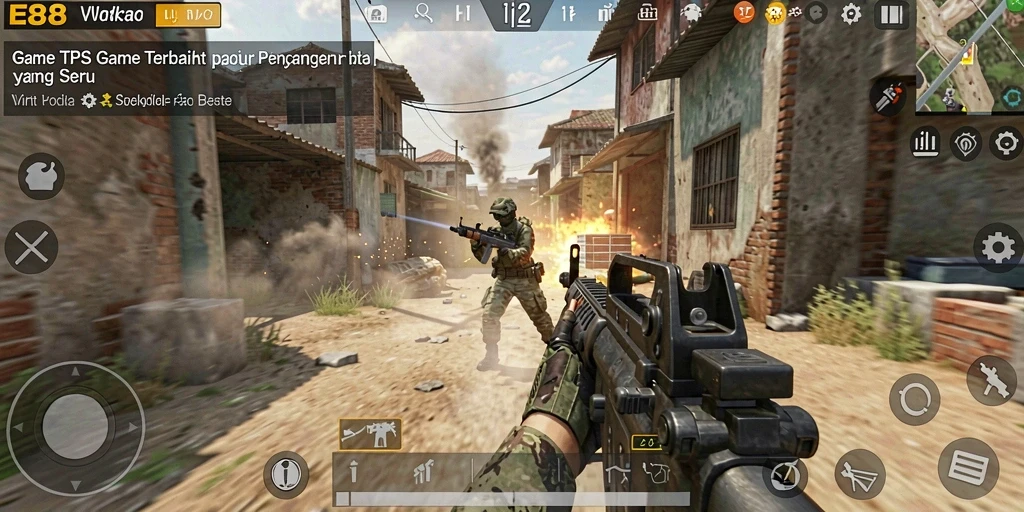 Tampilan aksi seru dalam gameplay E88 yang memukau.