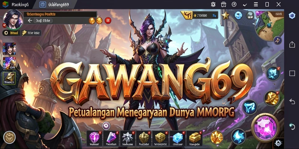 Tampilan gameplay menarik di dunia MMORPG GAWANG69.