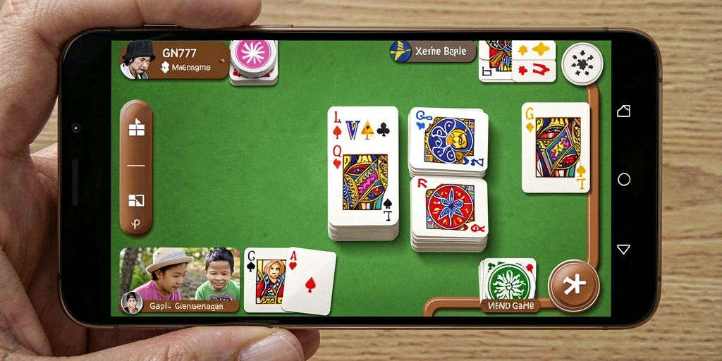 Screenshot gameplay GN777 dengan suasana seru bermain Gaple.