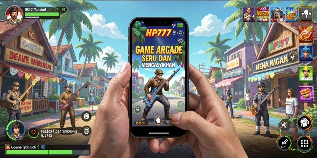 Tampilan gameplay HP777 yang seru dan penuh warna.