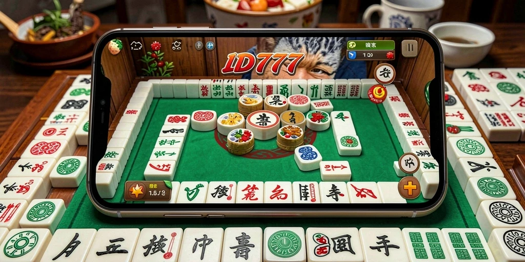 Screenshot ID777 menampilkan momen permainan Mahjong yang seru.