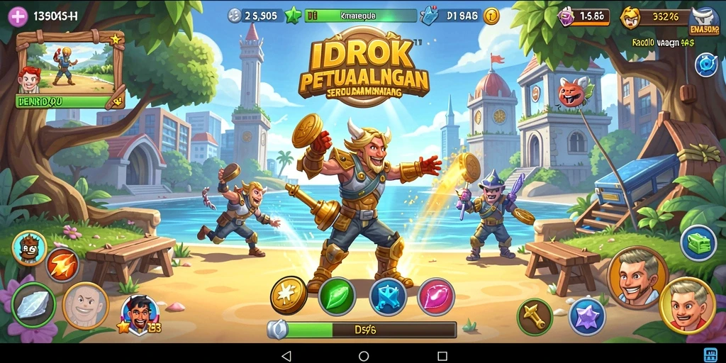 Tampilan menawan dari gameplay IDROK yang penuh aksi.