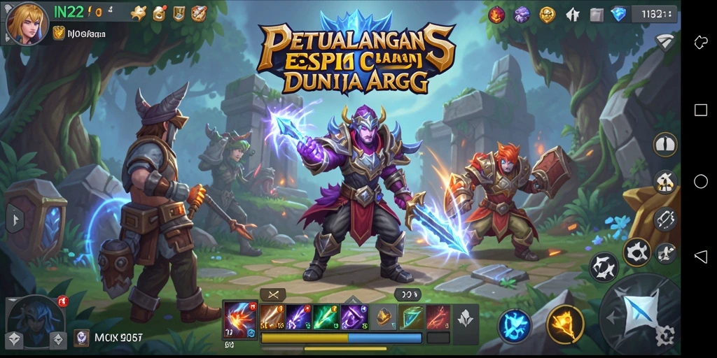 Tampilan gameplay ARPG IN22 yang seru dan mendebarkan.