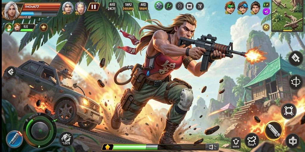 Tampilan gameplay seru dari INOVA77 dengan aksi menegangkan.