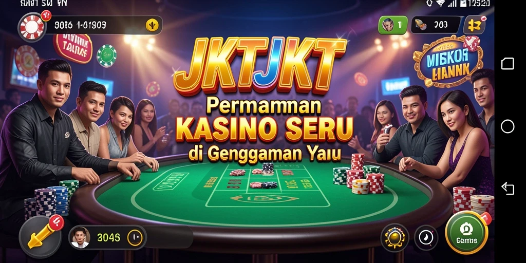 Tampilan gameplay seru JKTJKT di aplikasi Kasino.
