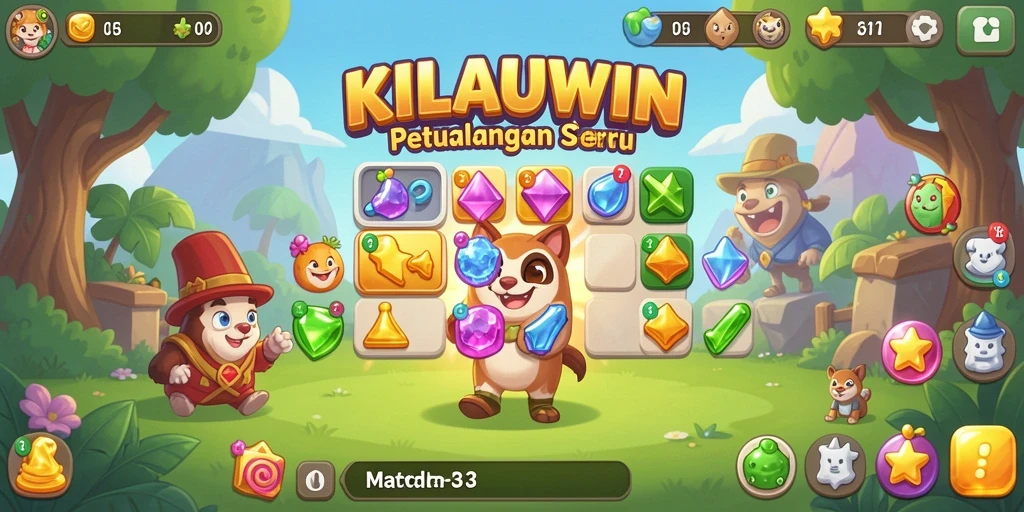 Tampilan menarik dari permainan KILAUWIN yang penuh warna-warni.