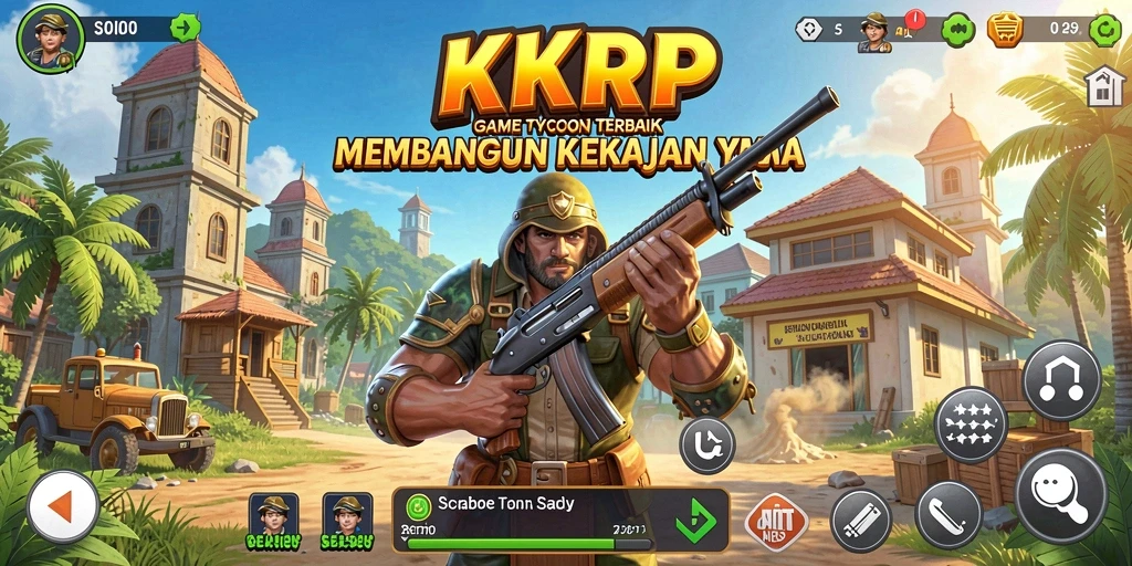 Screenshot KKRP menunjukkan gameplay Tycoon yang seru dan interaktif.