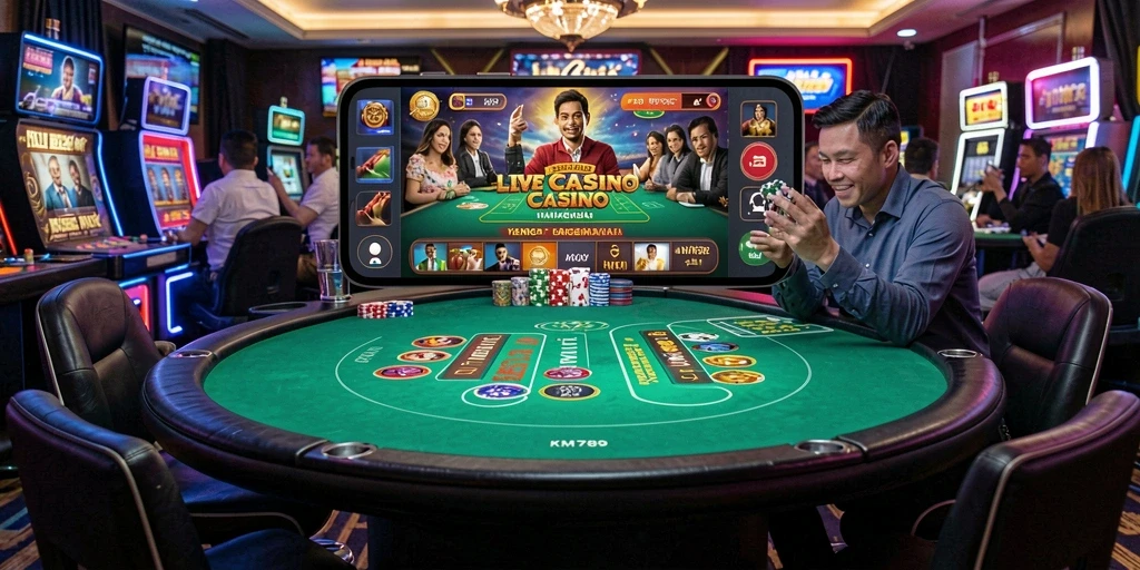 Tampilan gameplay Live Casino yang mengasyikkan dan interaktif.