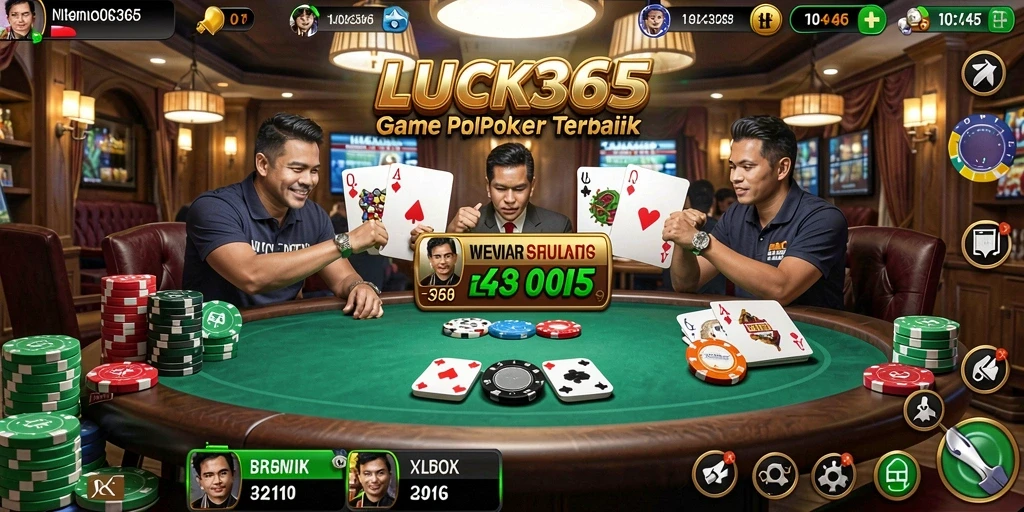 Tampilan gameplay LUCK365 yang menarik dan mendebarkan dalam permainan Poker.
