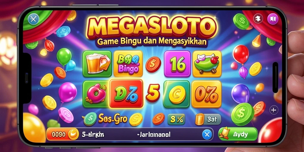 Tampilan gameplay seru di MEGASLOTO dengan fitur Bingo menarik.