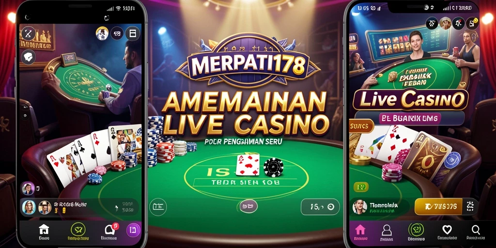 Screenshot utama MERPATI178 menampilkan gameplay Live Casino yang mendebarkan.
