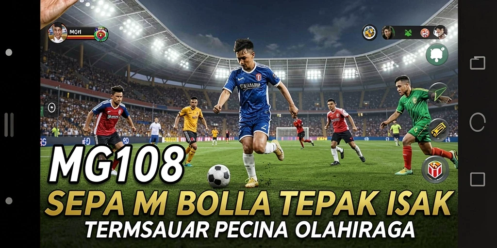 Tampilan gameplay MG108 yang menyajikan aksi sepak bola seru.