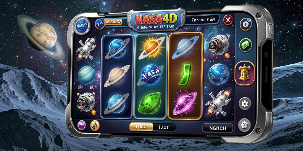 Screenshot gameplay NASA4D menampilkan suasana luar angkasa yang menarik.