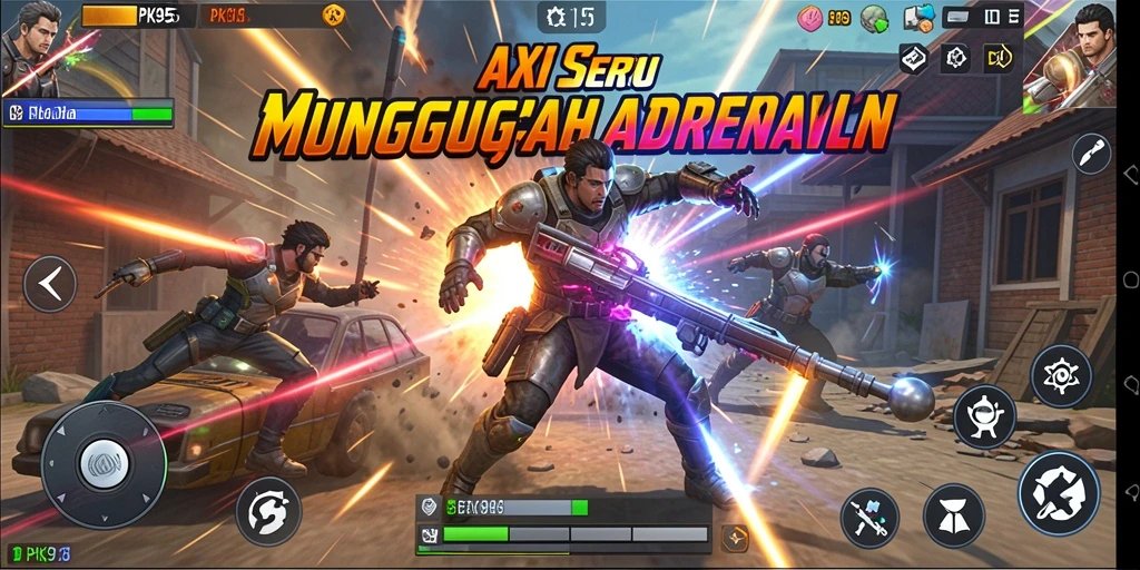 Screenshot gameplay PK95 yang menampilkan aksi mendebarkan.