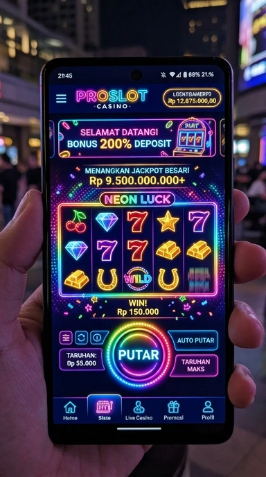 Tampilan aplikasi proslot yang menampilkan koleksi aplikasi menarik.